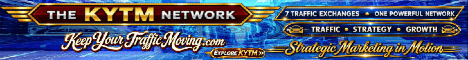 Promote your business across the KYTM Network! Connect with active members, generate targeted traffic, and keep your advertising moving with seven unique traffic exchanges working together.